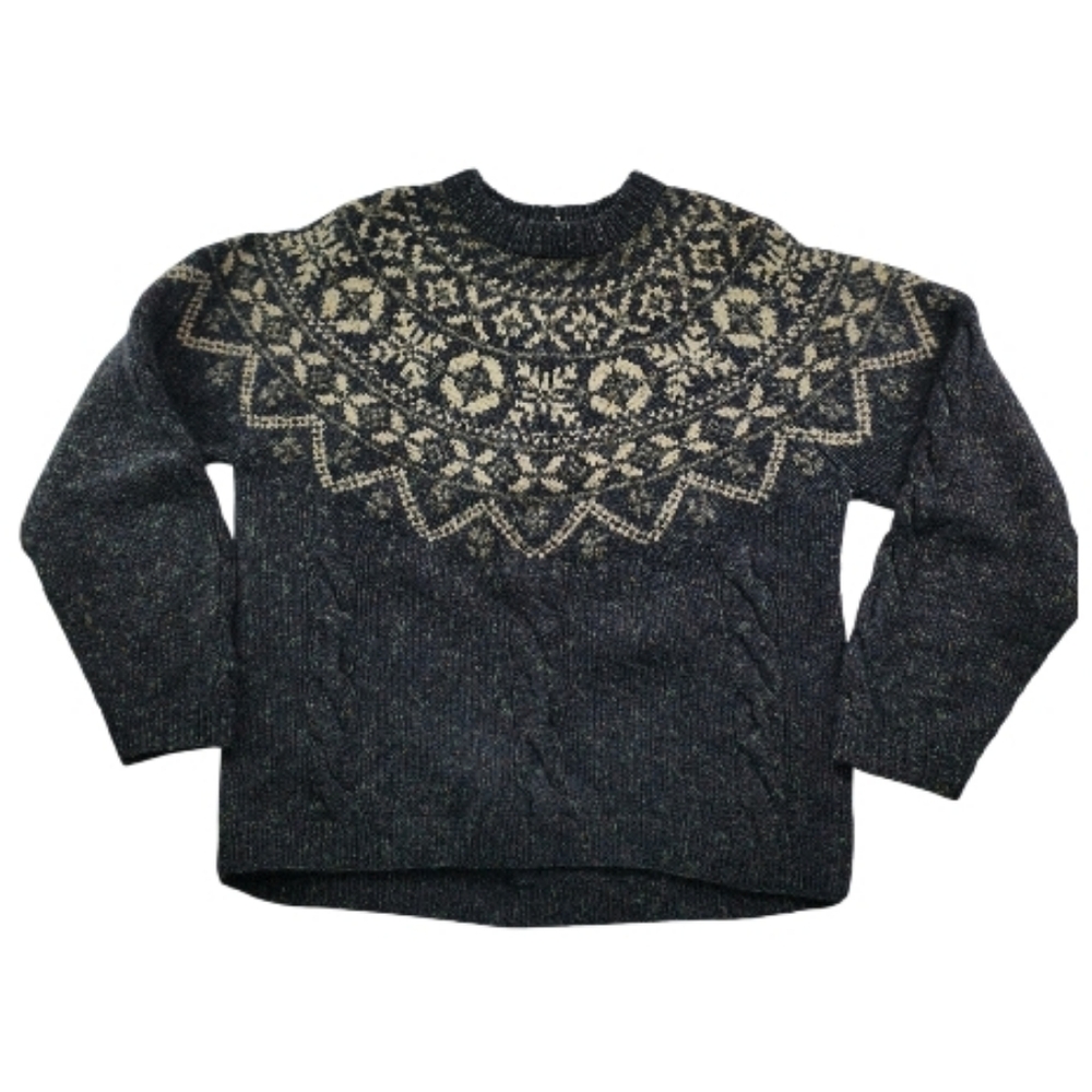 L.L.Bean Men’s Wool Blend Nordic Fair Isle Sweater Small Vintage Made in USA